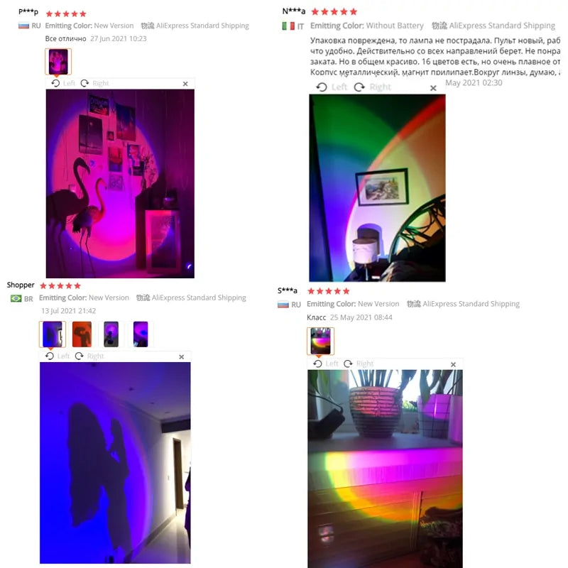 Remote Control Sunset RGB Lamp