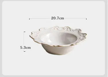 Creative Baroque European Tableware Set (Dinner Plates & Bowls)
