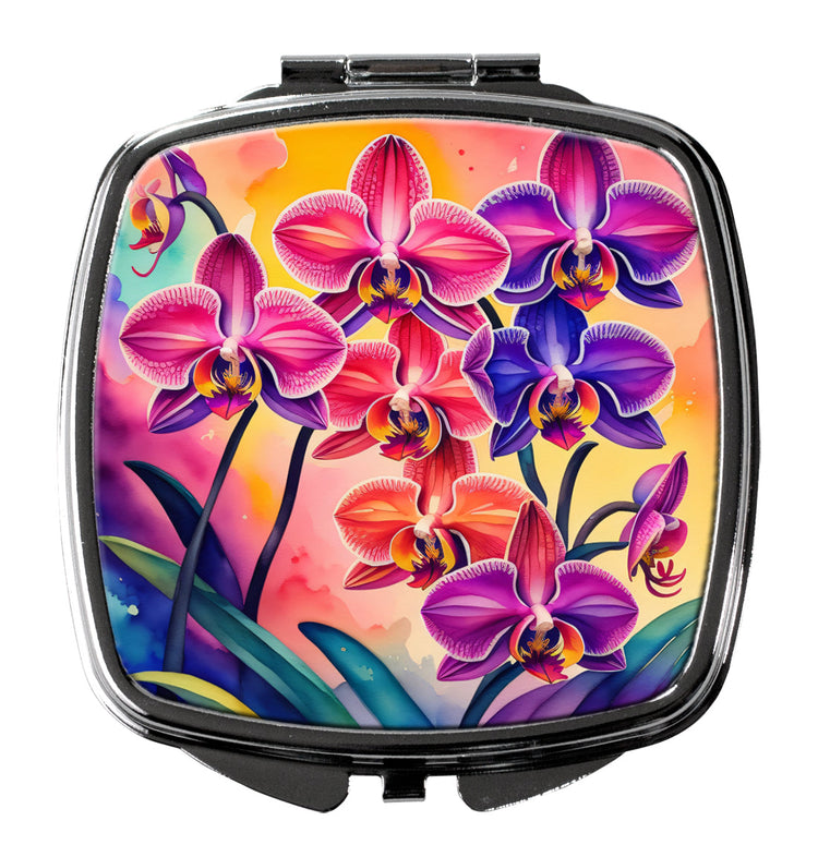 Colorful Orchids Compact Mirror-0