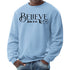 Mens Graphic Sweatshirt - Believe John 3:16 Black Illustration-5